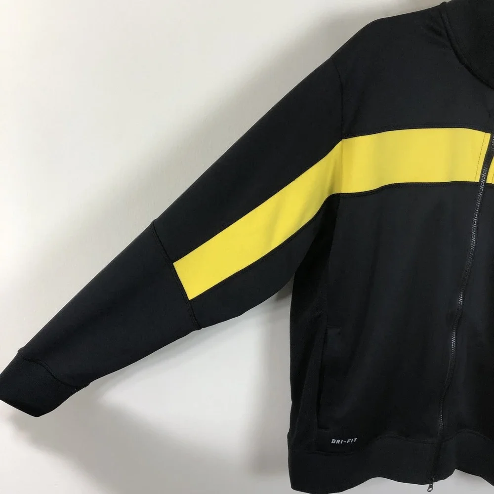 Nike Livestrong Dri-FIT Full Zip Track Jacket Men's M Black Yellow Workout